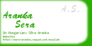 aranka sera business card